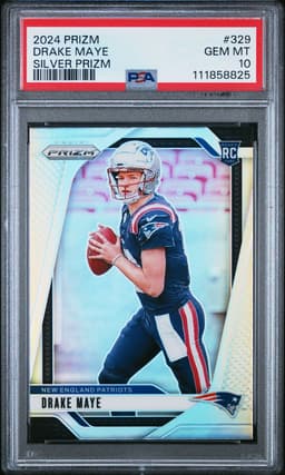 2024 Drake Maye #329 Prizm Silver PSA 10.0