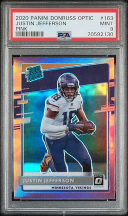 2020 Justin Jefferson #163 Donruss Optic Pink PSA 9.0