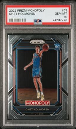 2022 Chet Holmgren #63 Prizm Monopoly PSA 10.0