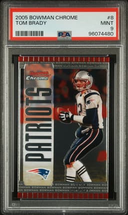 2005 Tom Brady #8 Bowman Chrome PSA 9.0