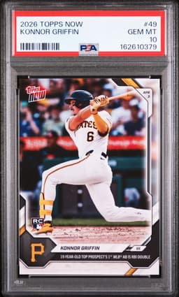 2026 Konnor Griffin #49 Topps Now PSA 10.0