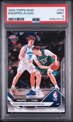 2026 Topps Now #152 Kon Knueppel / Cooper Flagg PSA 9