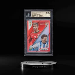 2014 Panini Prizm World Cup Matchups Red Cristiano Ronaldo & Lionel Messi /149 #19 BGS 9.5 GEM