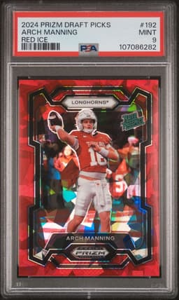 2024 Panini Prizm Draft Picks #192 Arch Manning Red Ice PSA 9
