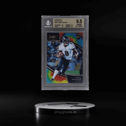 2018 Panini Select Field Level Tie Dye Prizm Lamar Jackson #205 19/25 BGS 9.5