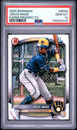 2025 Jesus Made #BP-66 Bowman Prospects PSA 10.0