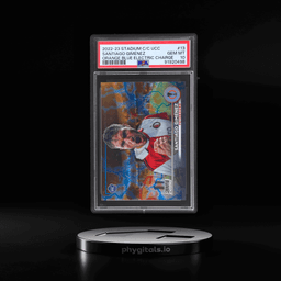 2022 Stadium Club Chrome UEFA Club Competitions Orange Blue Electric Charge Refractor Santiago Gimenez #13 1/10 PSA 10