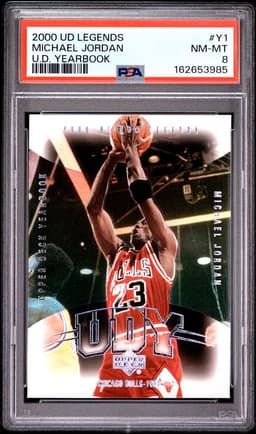 2000 Upper Deck Legends U.D. Yearbook #Y1 Michael Jordan PSA 8