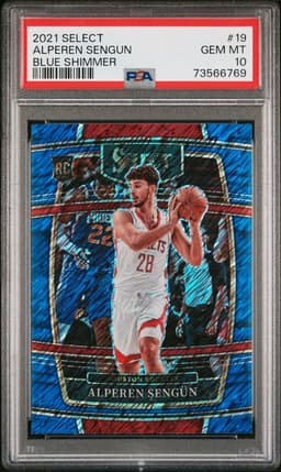 2021 Alperen Sengun #19 Select Blue Shimmer PSA 10.0