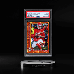 2025 Topps Chrome Sapphire Orange Refractor Patrick Mahomes II #148 9/25 PSA 10
