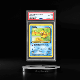 1999 Pokemon Fossil 1st Edition Psyduck #53 PSA 8