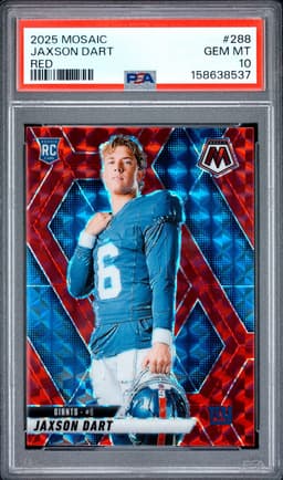 2025 Panini Mosaic #288 Jaxson Dart Red PSA 10