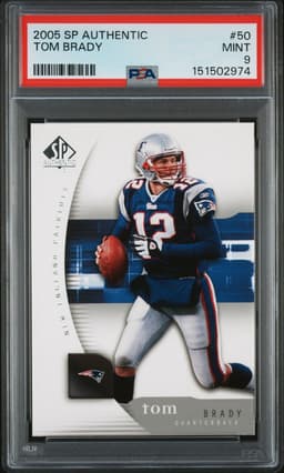 2005 Tom Brady #50 SP Authentic PSA 9.0