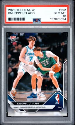 2026 Kon Knueppel / Cooper Flagg #152 Topps Now PSA 10.0