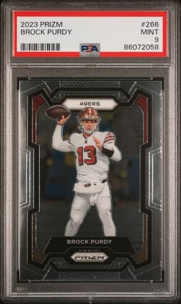 2023 Brock Purdy #266 Prizm PSA 9.0