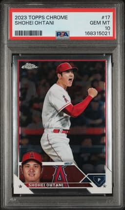 2023 TOPPS CHROME #17 SHOHEI OHTANI PSA 10