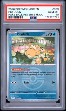 2026 Psyduck (Ball Reverse Holofoil) #39 Ascended Heroes PSA 10.0