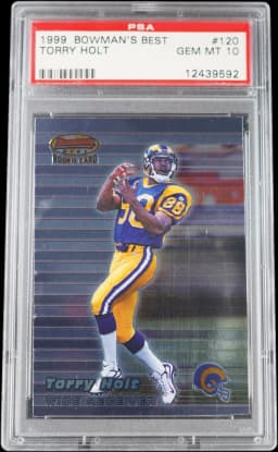 1999 TORRY HOLT #120 BOWMAN'S BEST PSA 10.0