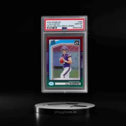 2024 Panini Donruss Rated Rookie Optic Preview Red and Green JJ Mccarthy #303 PSA 10