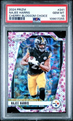 2024 Najee Harris #241 Prizm Choice Cherry Blossom PSA 10.0