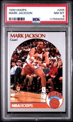 1990 Hoops #205 Mark Jackson PSA 8