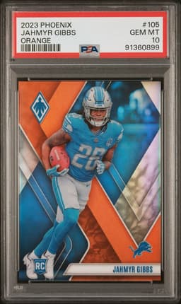 2023 Panini Phoenix #105 Jahmyr Gibbs Orange PSA 10