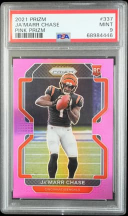 2021 Ja'Marr Chase #337 Prizm Pink Prizm PSA 9.0