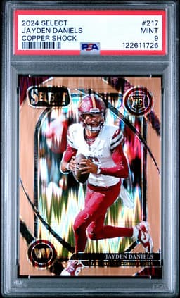 2024 SELECT #217 JAYDEN DANIELS COPPER SHOCK PSA 9