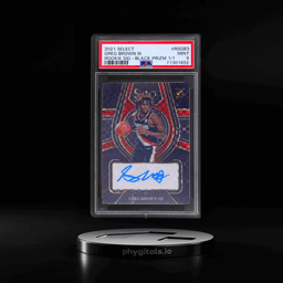 2021 Panini Select Rookie Signatures Black Prizm Greg Brown III #12 1/1 PSA 9
