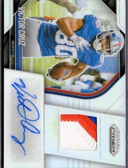 2025 Victor Cruz #PAU-VCZ Prizm Patch Autograph Silver