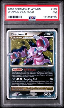 2009 Drapion LV.X #123 Platinum PSA 7.0