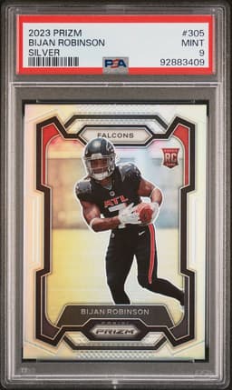 2023 Bijan Robinson #305 Prizm Silver PSA 9.0