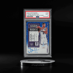 2020 Panini Contenders Blue Shimmer Tyrese Haliburton ROOKIE AUTO /20 #129 PSA 9 MINT