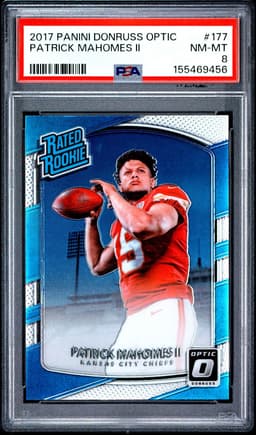 2017 Patrick Mahomes II #177 Donruss Optic PSA 8.0