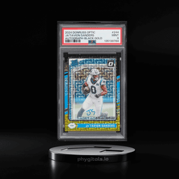 2024 Donruss Optic Black Gold Ja'tavion Sanders ROOKIE AUTO /60 #244 PSA 9 MINT