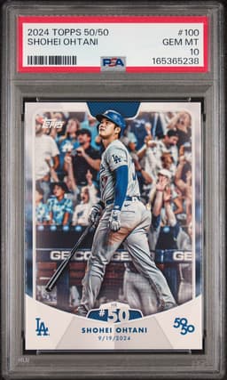 2024 TOPPS 50/50 #100 SHOHEI OHTANI PSA 10