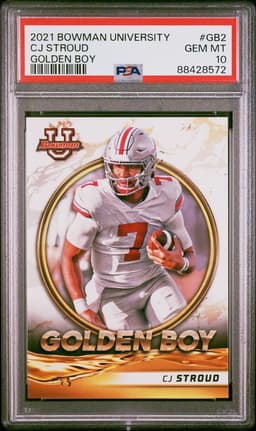 2021 Bowman University Golden Boy #GB-2 CJ Stroud PSA 10