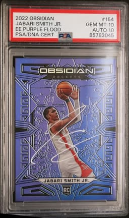 2022 JABARI SMITH JR. #154 OBSIDIAN EE PURPLE FLOOD PSA 10.0