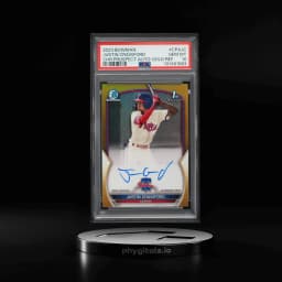 2023 Bowman Chrome Gold Refractor Justin Crawford PROSPECT AUTO /50 #CPAJC PSA 10 GEM MINT