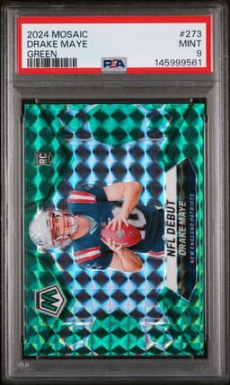2024 Drake Maye #273 Mosaic Green PSA 9.0