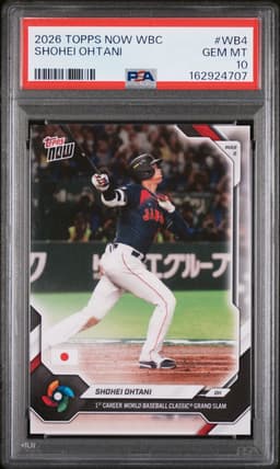 2026 SHOHEI OHTANI TOPPS NOW WBC #WB4 PSA 10.0