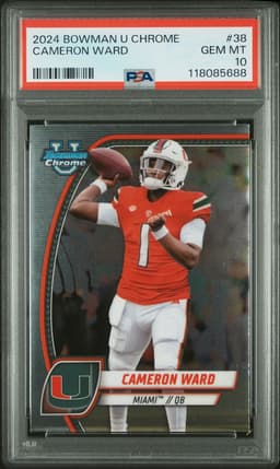 2024 CAMERON WARD #38 BOWMAN U CHROME PSA 10.0