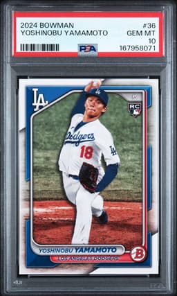 2024 Yoshinobu Yamamoto #36 Bowman PSA 10.0