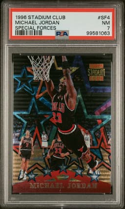 1996 Michael Jordan #SF4 Stadium Club Special Forces PSA 7.0
