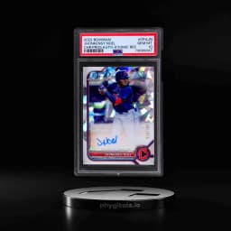 2022 Bowman Chrome Prospect Autograph Atomic Refractor Jhonkensy Noel #CPAJN 19/100 PSA 10