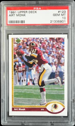 1991 Art Monk #123 Upper Deck PSA 10.0