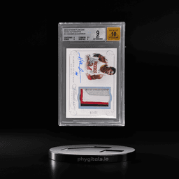 2014 Panini Flawless Patch Autograph Hakeem Olajuwon #PA-HA 22/25 BGS 9