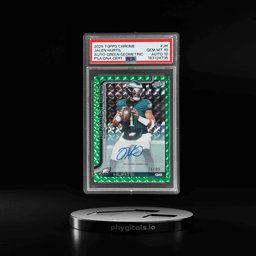 2025 Topps Chrome Autograph Green Geometric Jalen Hurts #BAJH 16/99 PSA 10