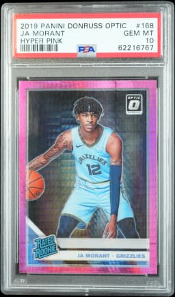 2019 JA Morant #168 Donruss Optic Hyper Pink PSA 10.0