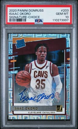 2020 PANINI DONRUSS #203 ISAAC OKORO CHOICE Autograph PSA 10